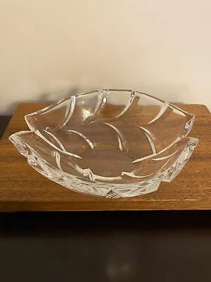 Marquis By Waterford Heavy Crystal Dish Leaf Shaped Bowl Germany • $21