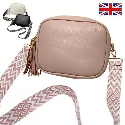 £12.99 • Buy Women Ladies Shoulder Bag Cross Body Messenger Bag Leather Wide Strap Handbag UK