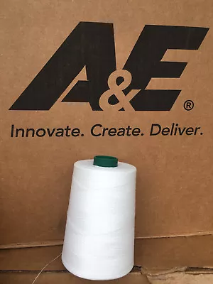 A&E Tex 40 White Thread 32001 100% Spun Polyester  6000 Yard Sold By 3 Spools.  • $55