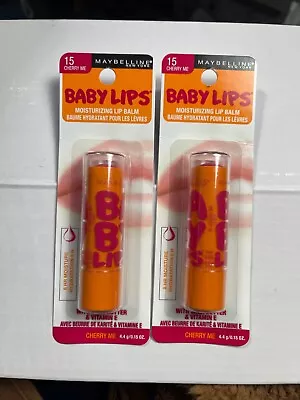 2 Pack Maybelline Baby Lips Moisturizing Lip Balm Cherry Me • $15.49