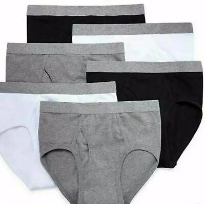 Men's  3 Pcs 100% Cotton Full-Cut Briefs  Underwear  2XL • $12.99