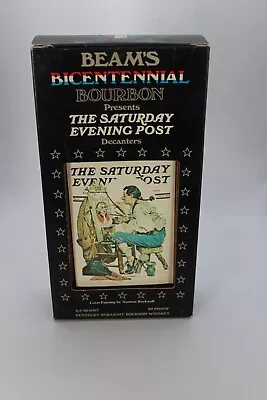 JIM BEAM BOURBON BOTTLE Vintage W/box BICENTENNIAL SATURDAY EVENING POST • $37.60