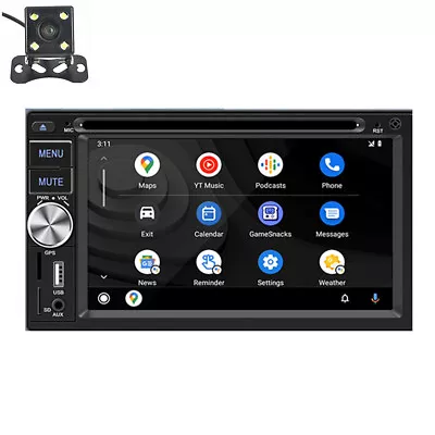 6.2in Car Stereo Radio Double Din Bluetooth DVD Player Carplay Mirror Link USB • $135.80