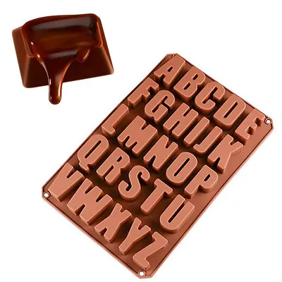 Silicone Large Alphabet Glaçon Chocolate Letter Mould Stencil Cake Jelly Cupcake • $26.27