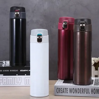 $17.22 • Buy 500ml Flask Thermos Coffee Cup Vacuum Insulated Tea Bottle Water Mug Stainless