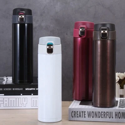 $17.22 • Buy 500ml Flask Thermos Coffee Cup Vacuum Insulated Tea Bottle Water Mug Stainless