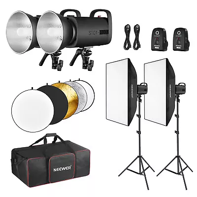 NEEWER 800W S101-400W Monolights Studio Strobe Flash Kit With Softbox Reflector • $351.99