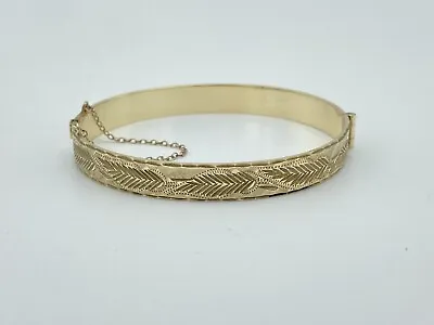 Vintage 9ct Rolled Gold Bangle Patent No. 1167637 • £40
