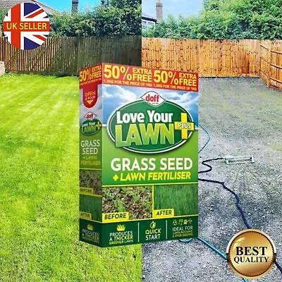 Super Size Love Your Lawn Garden Grass Seed & Fertilizer Quick Start 1 Kg • £9.99