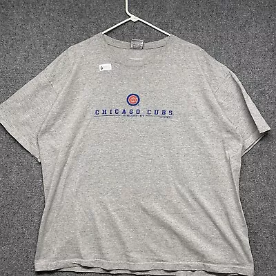 Vintage Chicago Cubs T-shirt Adult Size Extra Large Grey Short Sleeve Mens Y2K • $19.99