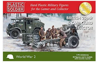 Ww2g20007 1/72 Wwii British 25pdr & Cmp Quad Tractor New Boxed  Plastic Soldier • £19.29