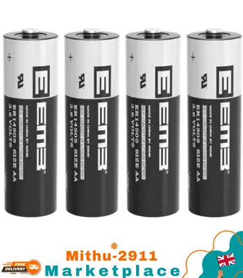 EEMB 3.6Volt AA Lithium Battery ER14505 2600mAh High Capacity Li-SOCl2 Non UL Uk • £12.39