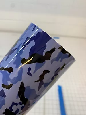 12  X 15  Blue Camo Heat Transfer Vinyl (HTV) T-Shirt Crafts  • $7.95