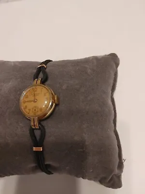 Vintage Ladies Rolex Solid 9ct Gold Case Manual Wind Watch • $950