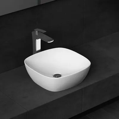 £56.56 • Buy Modern Cloakroom Wash Basin Bowl Ceramic Countertop Deep Square Designed 405mm