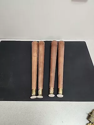 4 Vintage Mid Century Modern MCM Wood Screw Furniture Legs  13 1/2  • $34.50