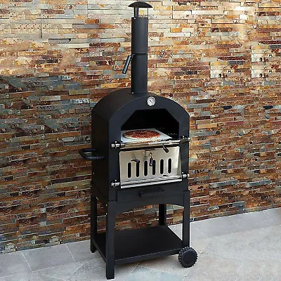 Outdoor Pizza Oven Fired Garden Charcoal BBQ Smoker Cooking Oven / 9  Peel • £174.99