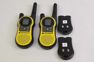 2X Motorola TALKABOUT Radio MH230TPR Yellow Two Way Radios No Accessories • $35.95