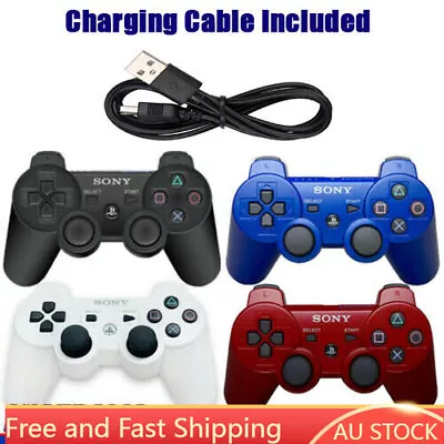 $19.98 • Buy For PS3 Wireless Remote Controller Gamepad Cable For PlayStation 3 AU Fast