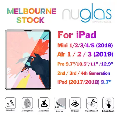 NUGLAS Screen Protector For IPad Mini Air 3 4 5 6 7 8 Pro 9.7 10.2 10.5 11 12.9 • $14.95