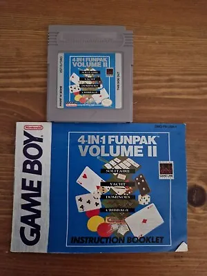 4 In 1 Funpak Volume II For Nintendo Game Boy Cart & Manual • £10.95