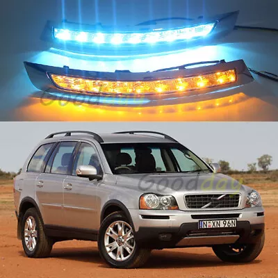 LED DRL For Volvo XC90 2007-2014 Daytime Running Light Bumper Fog Lamp W/ Turn • $149.99