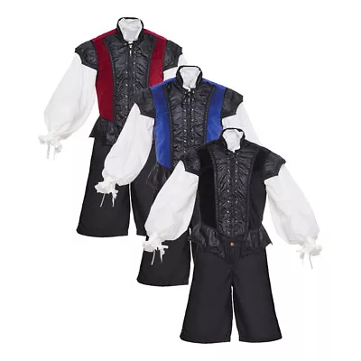 3pc Renaissance Doublet For Men Lace Up Medieval Renaissance Breeches Cosplay  • $109