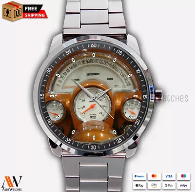 1960 Chevy Chev Corvette C1 C2 Gauge Quartz Watch Men's Wristwatches • $24.99