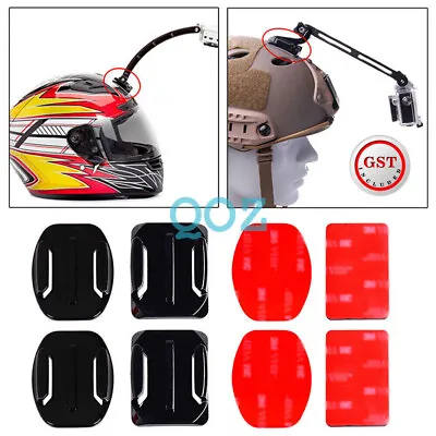 $4.11 • Buy 4X Flat Curved Adhesive Mount Helmet Accessories For GoPro Hero 4/3/2/1 Camera
