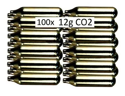 100 X 12g Co2 Gas Capsule Cartridge Air Rifle Pistol Gun Airgun 12 Gram • £39.99