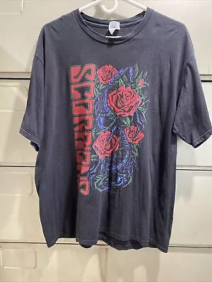 Vintage Port & Company Scorpions Roses Black T-Shirt Sz XL • $28