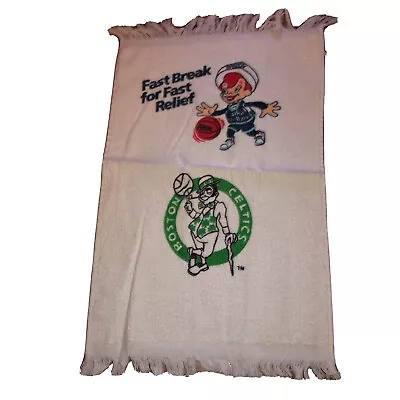 Vintage Boston Celtics Alka Seltzer Speedy Promo Towel NBA Small Old Stock 11x18 • $34.87