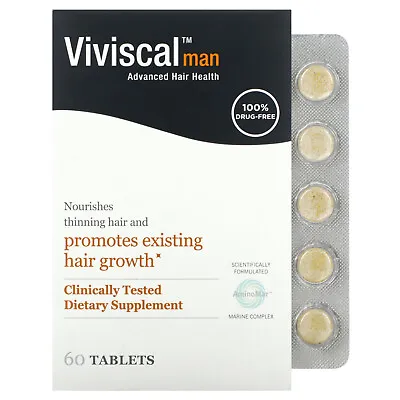 2 X Viviscal Man Advanced Hair Health 60 Tablets • $157.12