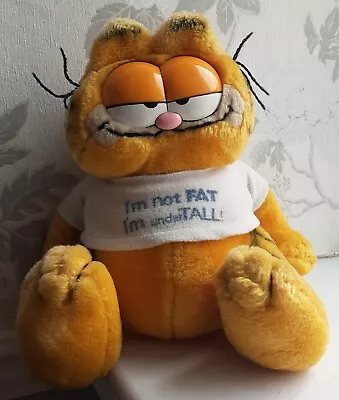 Vintage 1981 Garfield Plush Toy I’m Not Fat I’m Under Tall • £15.99