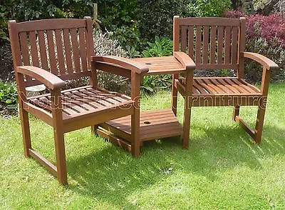 £199.99 • Buy Henley Love Seat Chunky Garden Furniture Companion Set Corner Bench FreeDelivery