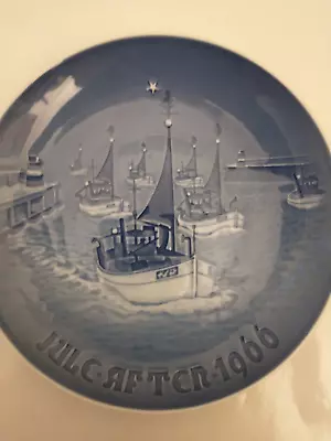 B & G Bing And Grondahl - Denmark 1966 Annual 7  Christmas Plate   Jule After  • $3