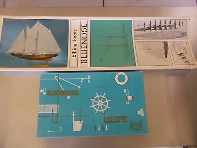 Vintage BILLING BOATS BLUENOSE NO.452 DENMARK 1:75 SAILING SHIP  Model Kit NOS • $165