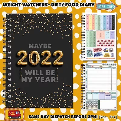 £8.25 • Buy Food Diary WEIGHT WATCHERS Points Journal Planner Book Diet MY YEAR GOLD