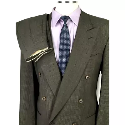 42S Ermenegildo Zegna Italy Mens Vintage Double Breasted Wool Suit Pants 34 • $129.95