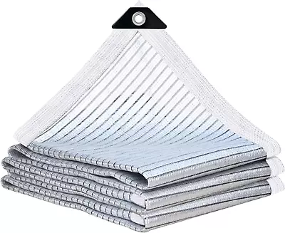 Aluminet Shade Cloth -80% Garden Shade Cover Mesh Tarp - For Plants Patio Sun S • $34.99