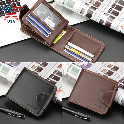 Men's Simple Short Wallet Change Coin Wallet Credit Card Holder Card Bag Handbag • $6.85