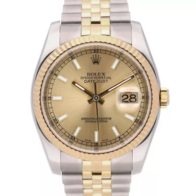 Rolex Datejust 116233 With 36mm Steel & Yellow Gold Case And Champagne Dial. ... • £8000