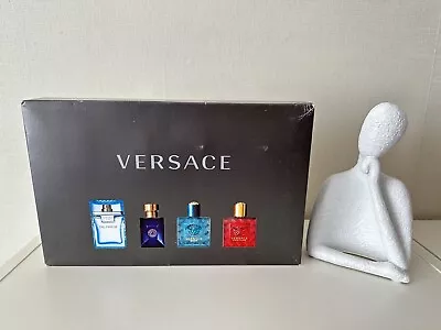 Versace Men's Mini Fragrance Gift Set 4 X 5ml Sealed Aftershave Eau De Toilette • £29.99