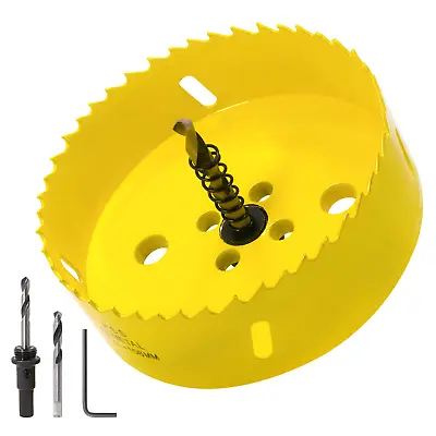 Acekit 4 1/4 Inch Hole Saw With 3/8 Arbor HSS Bi-Metal Hole Saw Blade And Variab • $21.16