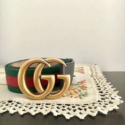 $620 • Buy Gucci Gg Marmont Web Belt Size 80 (new)