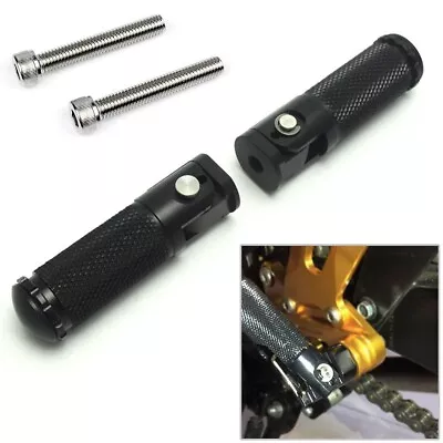 CNC Universal M8 Motorcycle Bike Footpegs Rider Foot Rest Pegs Set Rearset Pedal • $19.94