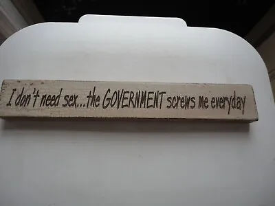 Wood Wall/desk Plaque Government Preowned Mancave Bar • $12.99