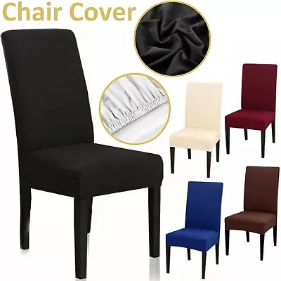 Dining Chair Covers Stretch Seat Covers Spandex Chair Covers Wedding Washable AU • $12.99