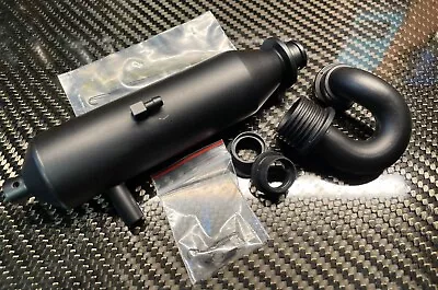 Trinity RC Nitro Muffler & Header Buggy Truggy Car Truck Full Exhaust Kit • $45.99