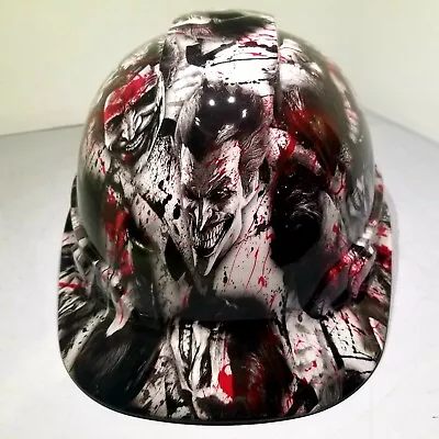 $49.99 • Buy Hard Hat Custom Hydro Dipped , OSHA Approved CAP STYLE, BLOODY SINISTER JOKER